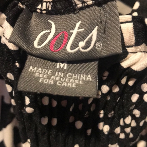 Dots Black & White Halter Dress Size M - Picture 7 of 8